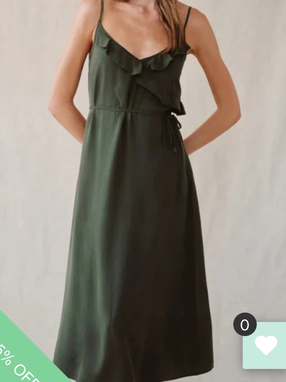 Bella Dahl Ruffle Cami Midi Dress nwt
